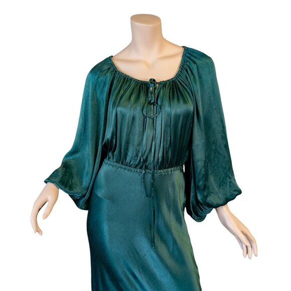 AUGUSTE THE LABEL Emerald Green Zelda Midi Dress  * Medium - Picture 3 of 16